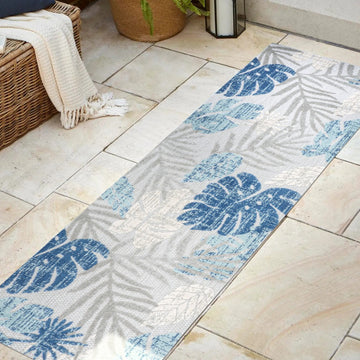 Monstera Tropical Leaf High-low Indoor/outdoor Area Rug